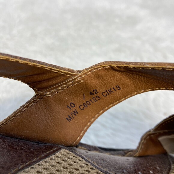 Boc Sandals Womens 10M Slingback Brown Leather Fisherman Casual Open Toe C60123 - Picture 3 of 8